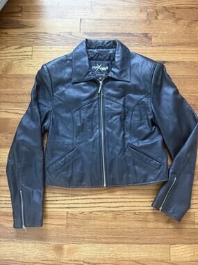 Vintage Wilsons Maxima Black Leather Jacket Size L⁠